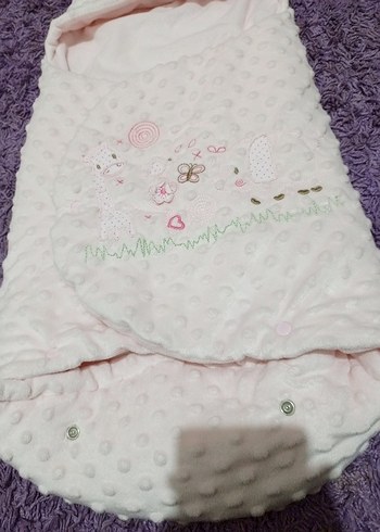 Nakışlı Bebek Battaniyesi, Mor Tonlarında - Görsel 4