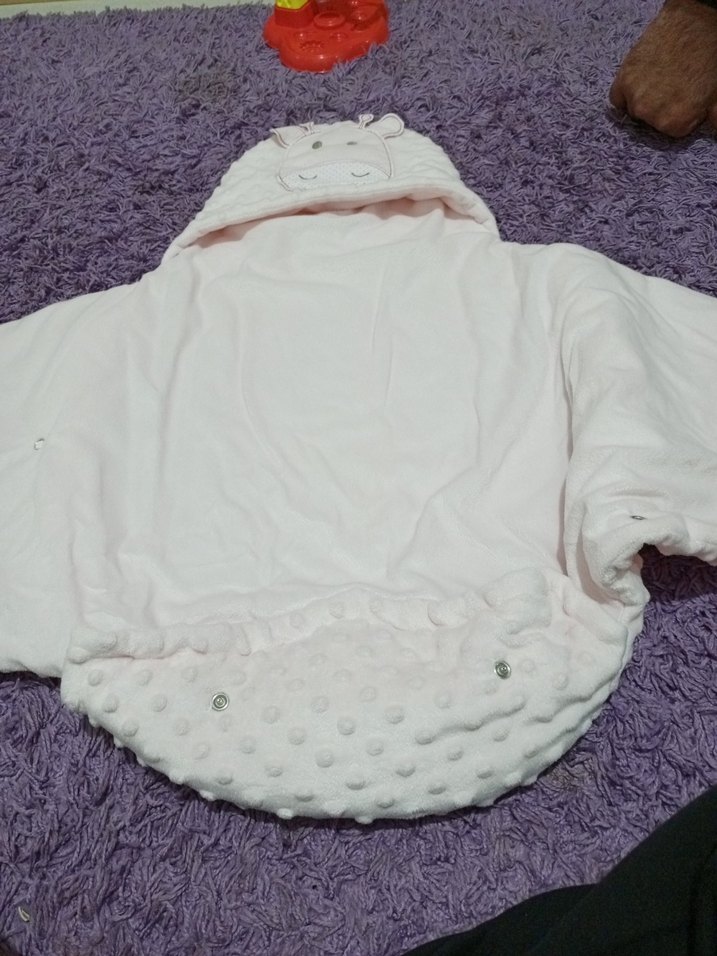 Nakışlı Bebek Battaniyesi, Mor Tonlarında - Görsel 3