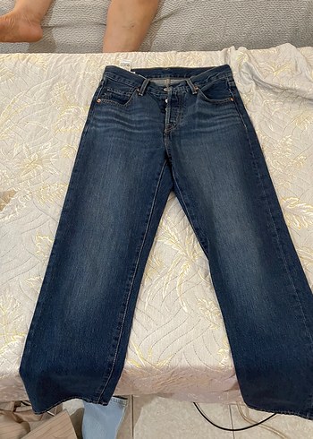 Levis Koyu Mavi Genis Paca Denim Jean Levis