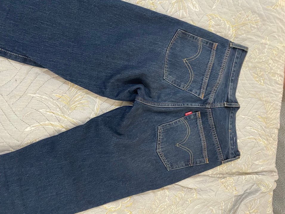 Koyu Mavi Geniş Paça Denim Jean Levis — görsel 3/4
