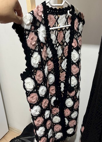 Bohem Tarz Çok Renkli Kadın Örgü Süveter - Görsel 14