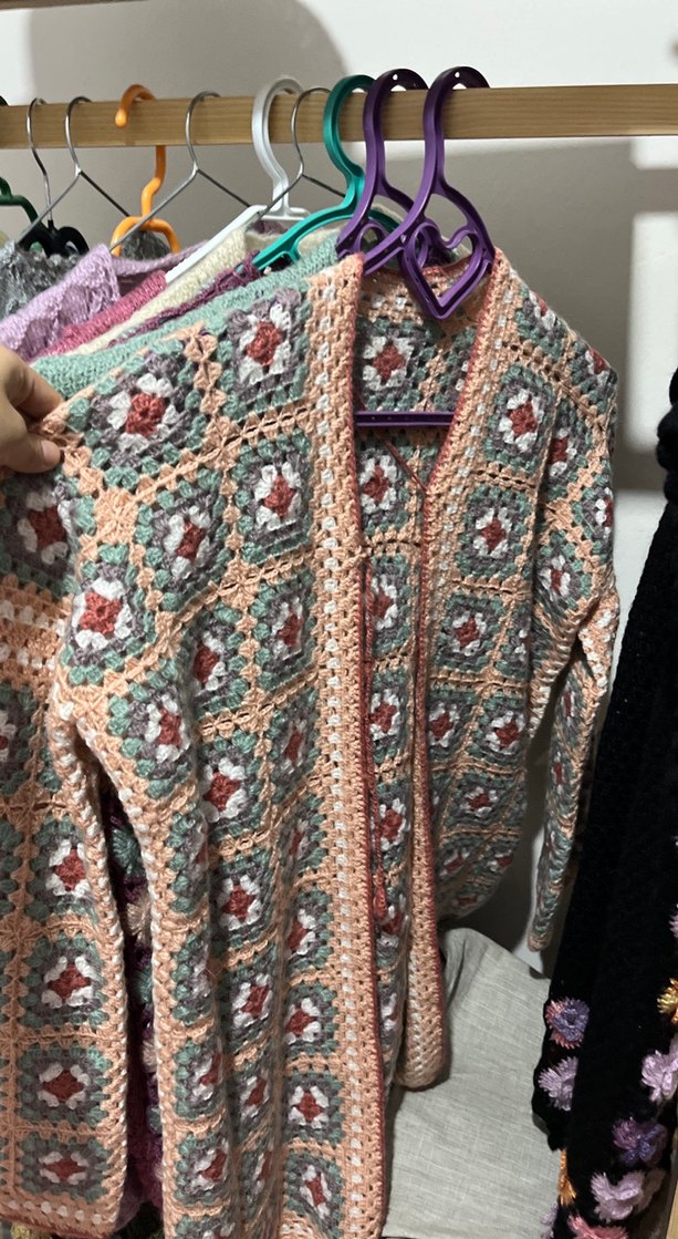 Bohem Tarz Çok Renkli Kadın Örgü Süveter - Görsel 3