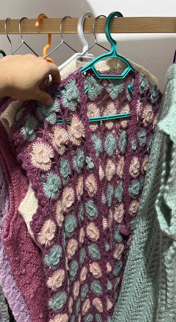 Bohem Tarz Çok Renkli Kadın Örgü Süveter - Görsel 5