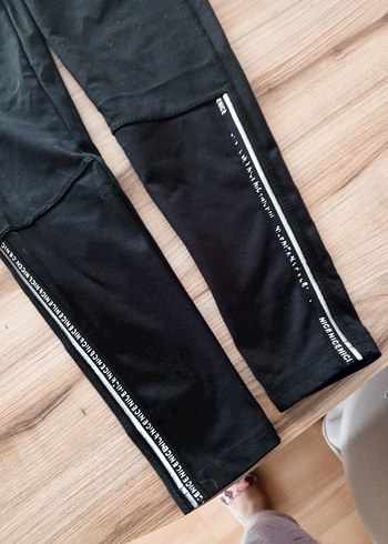 Siyah Elastik kız cocukSpor Tayt - Görsel 4