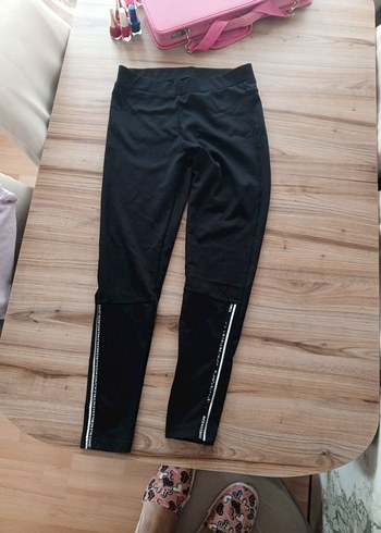 Siyah Elastik kız cocukSpor Tayt - Görsel 3