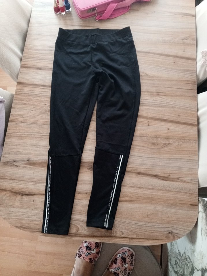 Siyah Elastik kız cocukSpor Tayt - Görsel 2