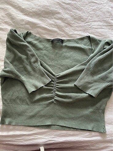 m Beden Crop triko bluz