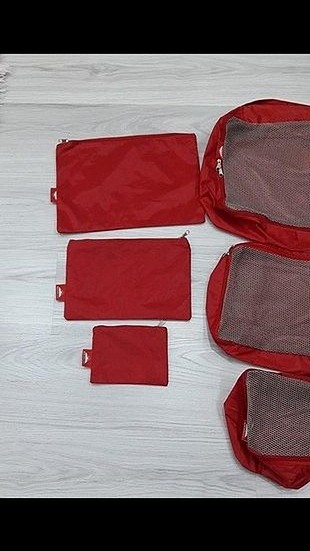 universal Beden kırmızı Renk bavul içi organizeri 
