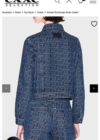 s Beden lacivert Renk Armani exchange kot mavi jakarlı ceket