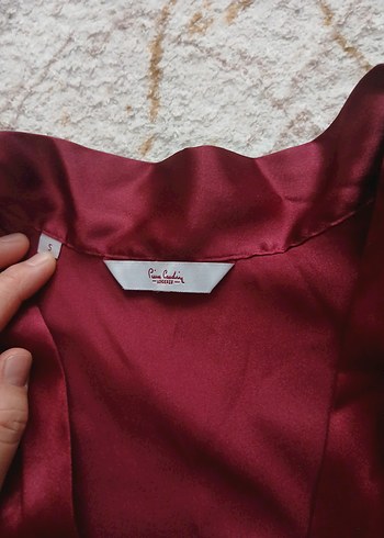 Bordo Uzun Kollu Kadın sabahlik - Görsel 2