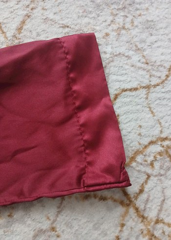 Bordo Uzun Kollu Kadın sabahlik - Görsel 5