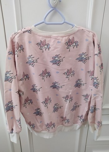 Diğer Kız Çocuk Pembe Baskılı Sweatshirt
