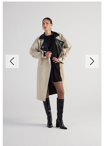 Zara Bej Deri Kadın Trençkot