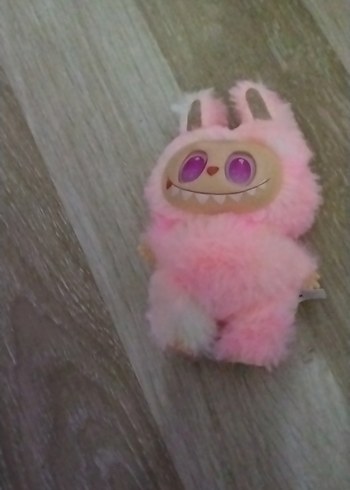 Pastel Pembe Peluş Oyuncak Labubu - Görsel 2