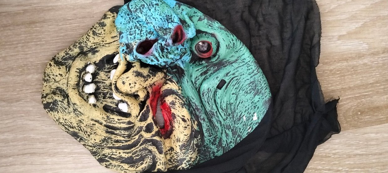 Hallowenn Yeşil Korkunç Maske - Görsel 2