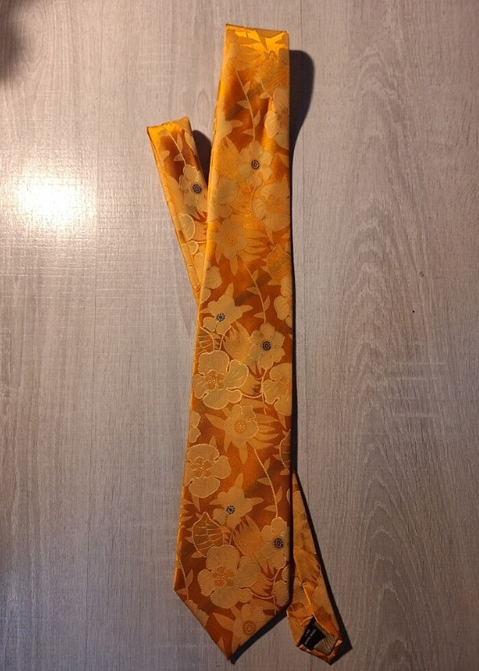 Çicek desenli Vintage Kravat - Görsel 2