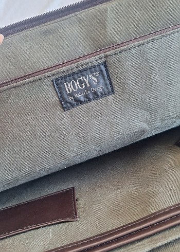 Acı kahve Desenli Deri evrak/laptop Çanta - Görsel 6