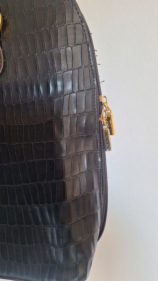 Acı kahve Desenli Deri evrak/laptop Çanta - Görsel 4