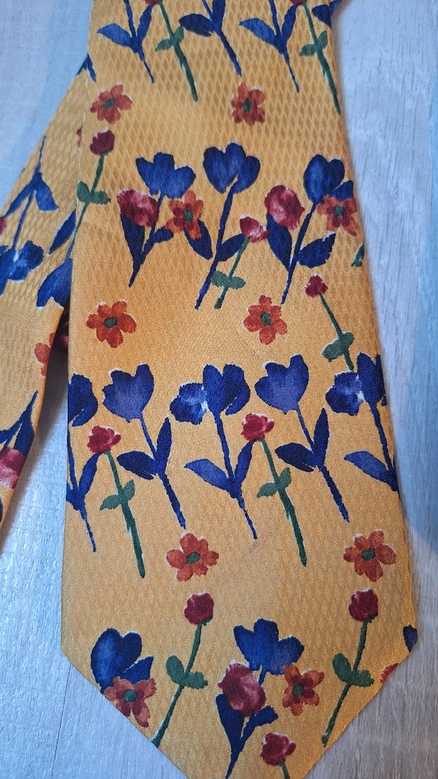 Vintage - Çiçek ve Desenli 2li Kravat - Görsel 2