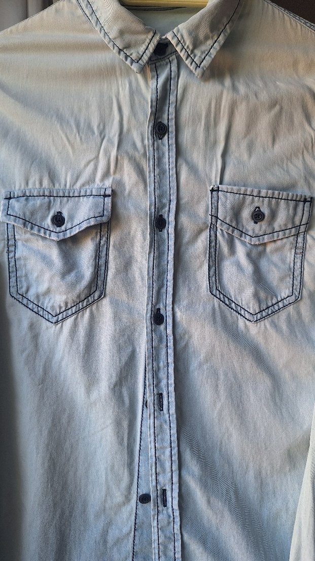 Bershka - Açık Denim Kadın Gömlek - Görsel 2