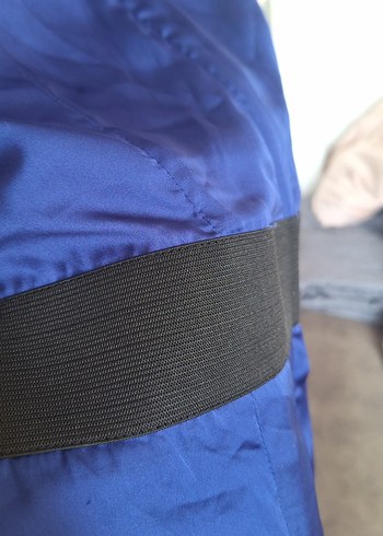 Lacivert Drapeli Midi Kadın Elbise - Görsel 8