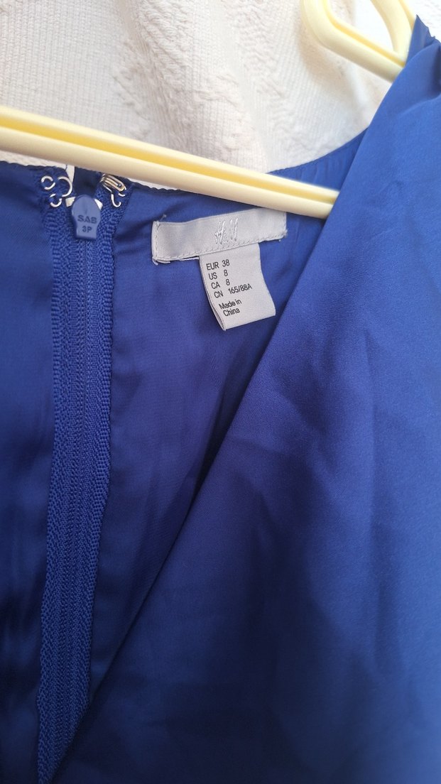 Lacivert Drapeli Midi Kadın Elbise - Görsel 5