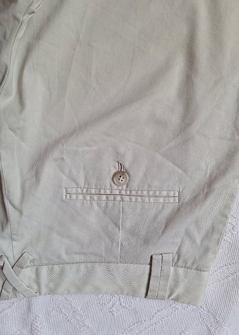 MASSIMO DUTTI - Kadın Bej Bermuda Şort - Görsel 5