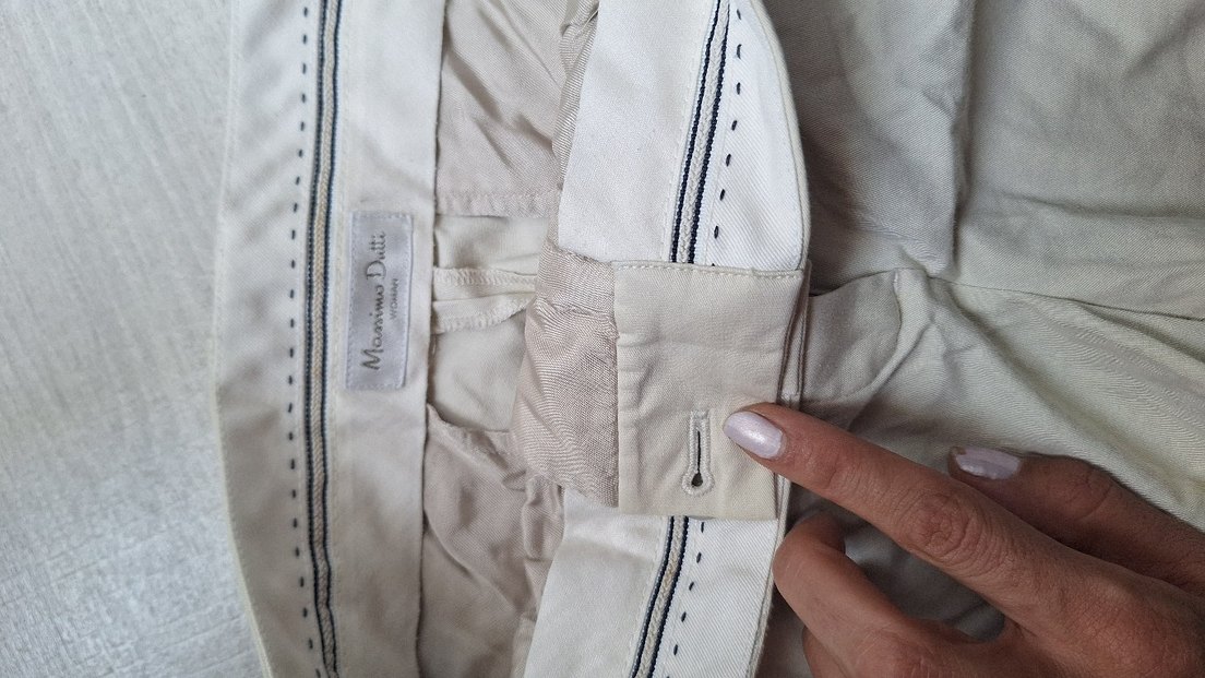 MASSIMO DUTTI - Kadın Bej Bermuda Şort - Görsel 3