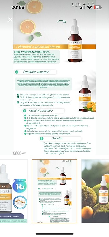  Beden C vitamini serum