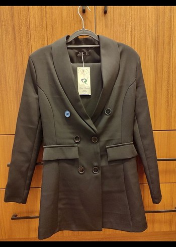 Zara Siyah Kruvaze Blazer Takim