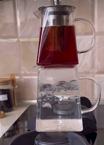 şeffaf Cam Çaydanlık Seti - Görsel 2