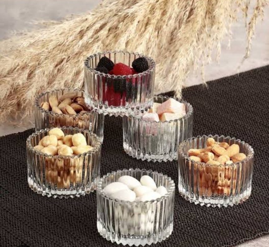 Şeffaf Çizgili Cam Bardak Seti - Görsel 3