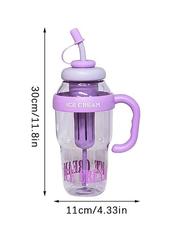 Pastel Mor Bebek Biberonu Kulplu - Görsel 2