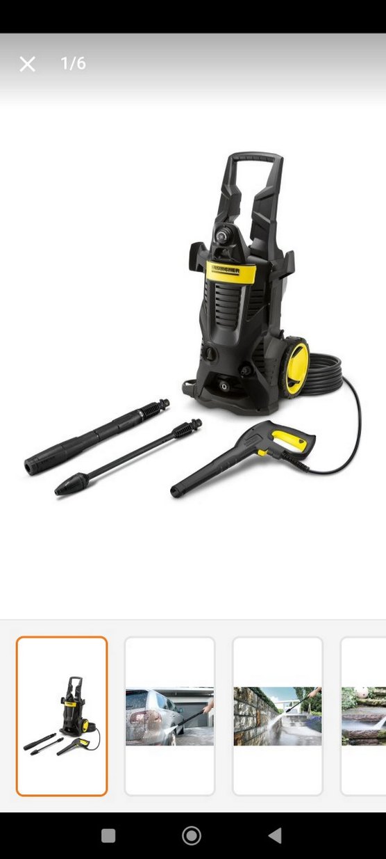 Kärcher Siyah basınçlı araba yıkama makinesi - Görsel 4