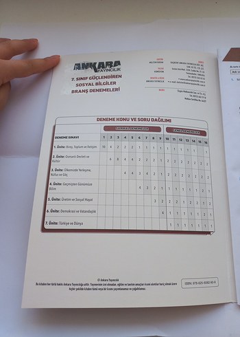 Beden 7. Sınıf Sosyal Bilgiler Branş Denemeleri