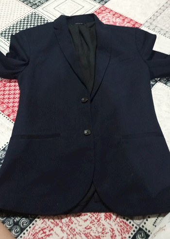 Lacivert Düğmeli Erkek Blazer Ceket
