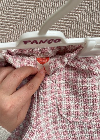 Pembe Örgü Bebek Şort - Görsel 3