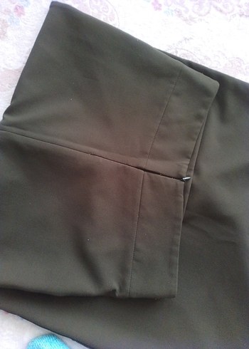 Kadın Haki Uzun Kemerli Etek - Görsel 3