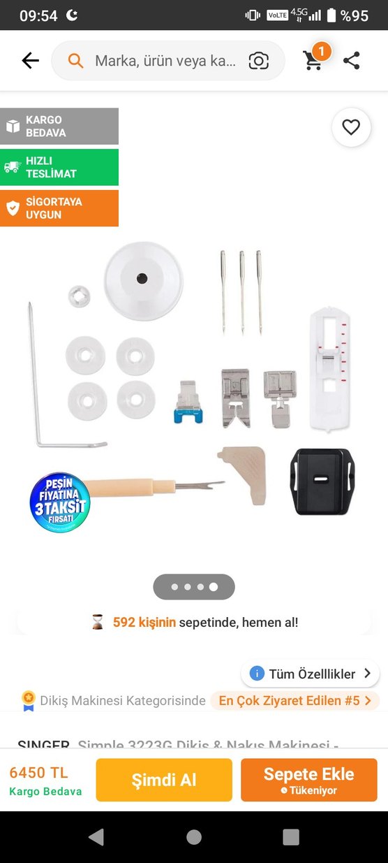 Singer Simple Turkuaz Dikiş Makinesi - Görsel 3