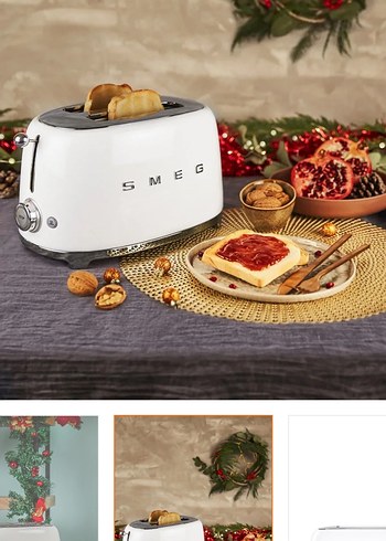 Beyaz Smeg Ekmek Kızartma Makinesi