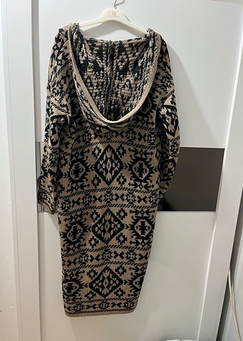 Uzun Örgü Bohem Desenli Hırka - Görsel 2