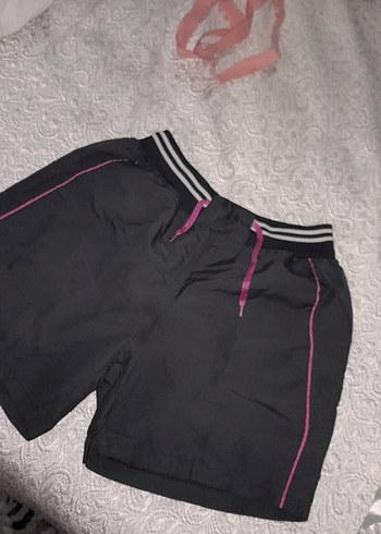 Diğer Siyah Elastik Bel Mini Spor Şort