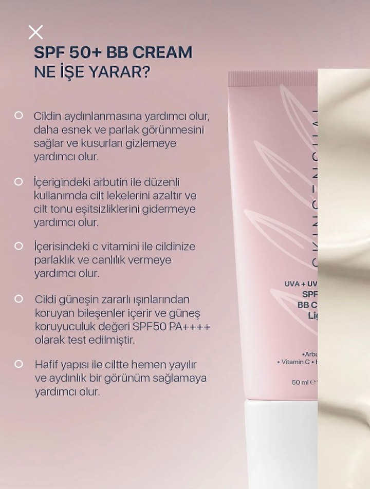 Skin Sensual SPF 50+ BB Krem Light Beige - Görsel 2