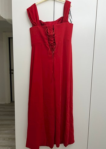 Kırmızı abiye - Görsel 5