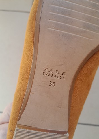 38 Beden camel Renk Zara Kadın Babet