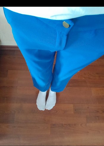 Zara Mavi Uzun Kollu Piliseli Kadın Tunik Takım