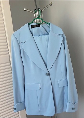 Mavi Kadın Uzun Blazer Ceket