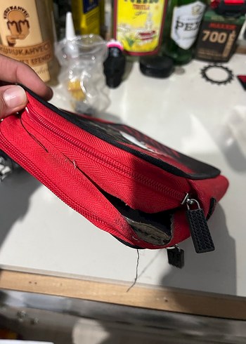 Çift katlı kalemlik - Kırmızı Çocuk Okul Çantası - Görsel 2