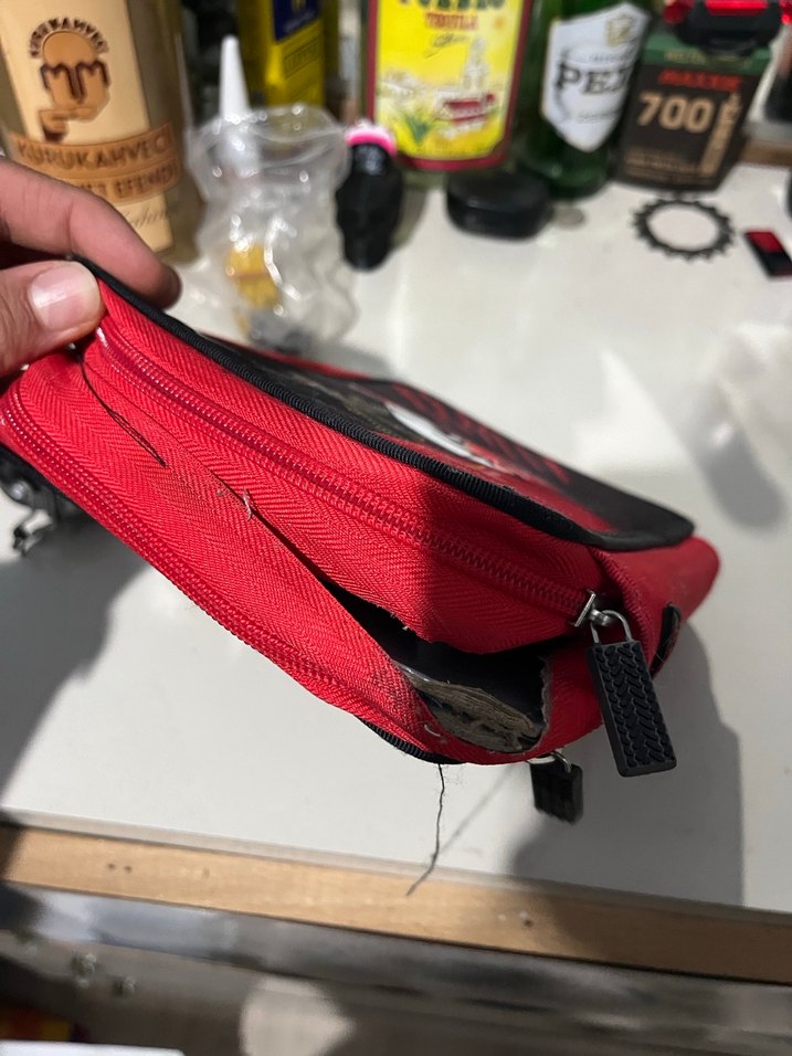 Çift katlı kalemlik - Kırmızı Çocuk Okul Çantası - Görsel 2