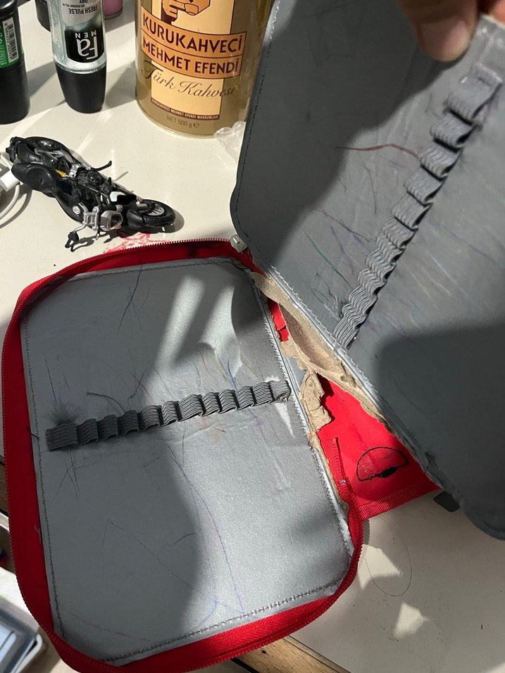 Çift katlı kalemlik - Kırmızı Çocuk Okul Çantası - Görsel 3